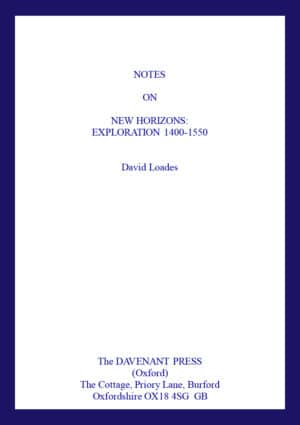 Notes on New Horizons: Exploration 1400-1550