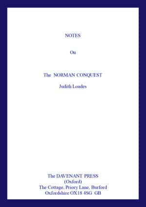 Notes on the Norman Conquest