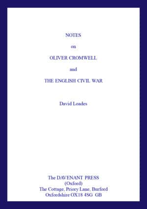 Notes on Oliver Cromwell and the English Civil War