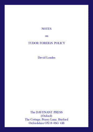 Notes on Tudor Foreign Policy