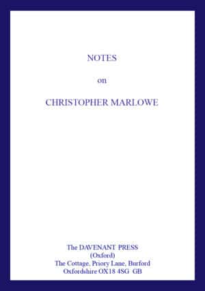 Notes on Christopher Marlowe