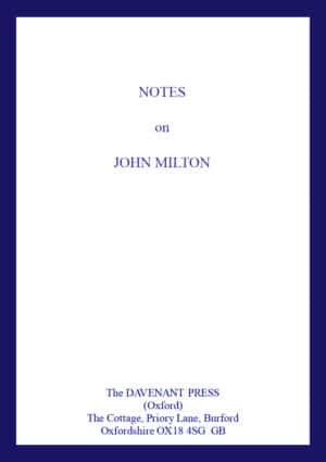 Notes on John Milton