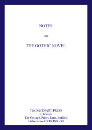 Notes on the Gothic Novel
