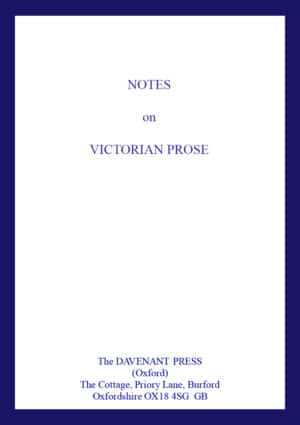 Notes on Victorian Prose
